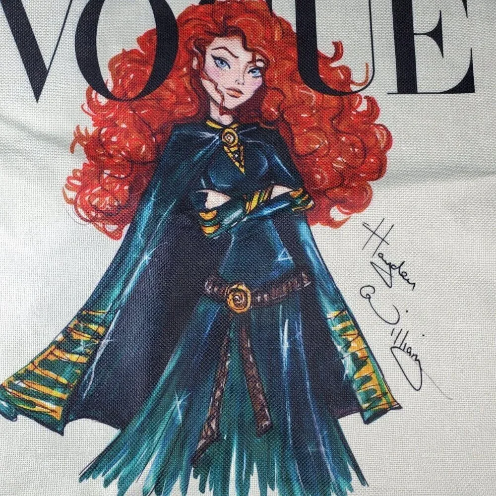 Merida Throw Pillowcase Home Decor Princess Sham Accent Pillow Cushion Cover